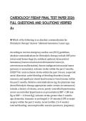 CARDIOLOGY FISDAP FINAL TEST PAPER 2026&NewLine;FULL QUESTIONS AND SOLUTIONS VERIFIED&NewLine;A&plus;