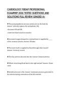 CARDIOLOGY FISDAP PROFESSIONAL&NewLine;EXAMPREP 2026 TESTED QUESTIONS AND&NewLine;SOLUTIONS FULL REVIEW GRADED A&plus;&NewLine;