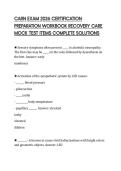 CARN EXAM 2026 CERTIFICATION&NewLine;PREPARATION WORKBOOK RECOVERY CARE&NewLine;MOCK TEST ITEMS COMPLETE SOLUTIONS&NewLine;