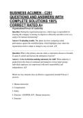 BUSINESS ACUMEN - C201 QUESTIONS AND ANSWERS WITH COMPLETE SOLUTIONS 100&percnt; CORRECT RATED A&plus;
