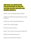 CBRS EXAM 2026 CERTIFICATION&NewLine;EVALUATION EXAMS SET PRACTICE&NewLine;SOLUTION UPDATED QUESTIONS AND&NewLine;ANSWERS GRADED A&plus;&NewLine;