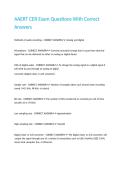 AAERT CER Exam Questions With Correct Answers