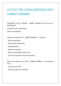 CLS TCCC TIER 2 EXAM QUESTIONS WITH CORRECT ANSWERS 