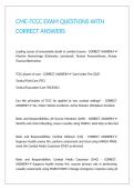 CMC-TCCC EXAM QUESTIONS WITH CORRECT ANSWERS&period;