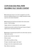 CCPS EXAM 2026 FINAL PAPER&NewLine;DELIVERING FULLY SOLVED CONTENT&NewLine;