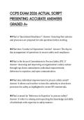 CCPS EXAM 2026 ACTUAL SCRIPT&NewLine;PRESENTING ACCURATE ANSWERS&NewLine;GRADED A&plus;&NewLine;