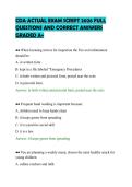 CDA ACTUAL EXAM SCRIPT 2026 FULL&NewLine;QUESTIONS AND CORRECT ANSWERS&NewLine;GRADED A&plus;