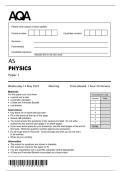 &ast;AQA AS Physics Paper 1 7407&sol;1 &ndash; June 2025 Past Paper & Mark Scheme&ast;&NewLine;&NewLine;