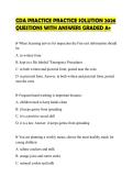 CDA PRACTICE PRACTICE SOLUTION 2026&NewLine;QUESTIONS WITH ANSWERS GRADED A&plus;