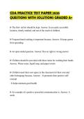 CDA PRACTICE TEST PAPER 2026&NewLine;QUESTIONS WITH SOLUTIONS GRADED A&plus;