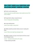 CDA STUDY GUIDE 2026 QUESTIONS AND&NewLine;SOLUTIONS EXPERT VERIFIED CONTENT&NewLine;