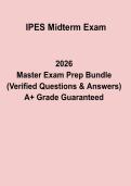 IPES Midterm Exam &vert; Study Guide & Practice Questions with Answers PDF