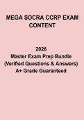 MEGA SOCRA CCRP Exam Content &vert; Clinical Research Certification Study Guide & Practice Questions PDF