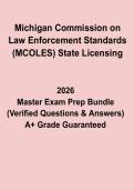 MCOLES State Licensing &vert; Michigan Law Enforcement Certification Study Guide & Practice Questions PDF