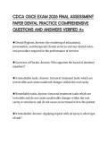 CDCA OSCE EXAM 2026 FINAL ASSESSMENT&NewLine;PAPER DENTAL PRACTICE COMPREHENSIVE&NewLine;QUESTIONS AND ANSWERS VERIFIED A&plus;
