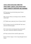 CDCA OSCE EXAM 2026 OBJECTIVE&NewLine;STRUCTURED CLINICAL EVALUATION STUDY&NewLine;GUIDE COMPLETE QUESTIONS AND ANSWERS&NewLine;