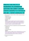 PRINCIPLES AND PRACTICE OF &NewLine;ENGINEERING &lpar;PE&rpar; EXAMINATION &NewLine;QUESTIONS AND CORRECT ANSWERS &NewLine;&lpar;VERIFIED ANSWERS&rpar; PLUS RATIONALES &NewLine;2026 Q&A &vert; INSTANT DOWNLOAD PDF 
