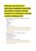 PRINCIPLES AND PRACTICE OF &NewLine;SURVEYING EXAMINATION QUESTIONS &NewLine;AND CORRECT ANSWERS &lpar;VERIFIED &NewLine;ANSWERS&rpar; PLUS RATIONALES 2026 Q&A &NewLine;&vert; INSTANT DOWNLOAD PDF
