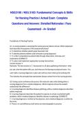 NSG3100 &sol; NSG 3100&colon; Fundamental Concepts & Skills for Nursing Practice I Actual Exam 2026&sol;2027 Complete Questions and Answers &vert; Detailed Rationales &vert; Pass Guaranteed - A&plus; Graded