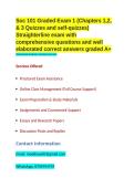 Soc 101 Graded Exam 1 &lpar;Chapters 1&comma;2&comma; & 3 Quizzes and self-quizzes&rpar; Straighterline exam with comprehensive questions and well elaborated correct answers graded A&plus;&period;