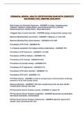 PERINATAL MENTAL HEALTH CERTIFICATION EXAM WITH COMPLETE SOLUTIONS 100&percnt; VERIFIED 2026-2027&excl;&excl;