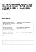 WGU D196 Pre-Assessment &lpar;2026&rpar; &lpar;TESTING EXAM QUESTIONS&rpar; AND VERIFIED ANSWERS &lpar;MULTIPLE CHOICES&rpar; &vert;&vert;A&plus; GRADED &vert;100&percnt; CORRECT&excl;&excl;