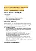 2026&sol;2027 Rhode Island Claims Adjuster License Exam Prep &vert; 60 Elite Test Bank Questions&comma; Answers & Statutory Cheat Sheets