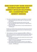 QABA EXAM STUDY GUIDE 2026&sol;2027 &NewLine;ACCURATE QUESTIONS WITH &NewLine;CORRECT DETAILED SOLUTIONS &vert;&vert; &NewLine;100&percnt; GUARANTEED PASS &NewLine;<NEWEST VERSION> 