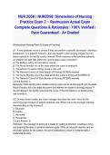 NUR 2058 &sol; NUR2058&colon; Dimensions of Nursing Practice Exam 2 &ndash; Rasmussen Actual Exam 2026&sol;2027 Complete Questions & Rationales &vert; 100&percnt; Verified &vert; Pass Guaranteed - A&plus; Graded