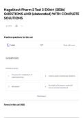 Nagelhout Pharm 2 Test 2 EXAM &lpar;2026&rpar; QUESTIONS AND &lpar;elaborated&rpar; WITH COMPLETE SOLUTIONS