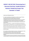 NUR2407 &sol; NUR 2407 ONLY&colon; Pharmacology Exam 2 &ndash; Rasmussen Actual Exam 2026&sol;2027 Complete Questions & Rationales &vert; Detailed Drug Coverage &vert; Pass Guaranteed - A&plus; Graded
