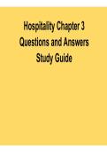 Hospitality Chapter 3 Questions And Answers Study Guide 2025&sol; 2026
