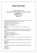 NUR 510 Health Promotion & Disease Prevention Final Exam Prep 2026 - With Solutions