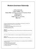 D343 NURS 6438&lpar;Foundations of Adv Psychiatric Mental Health Practice&rpar; OA Prep 2026
