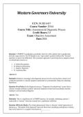 D344 NURS 6437&lpar;Assessment and Diagnostic Process&rpar; OA Prep 2026 - With Solutions