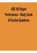 ASE A8 Engine Performance Study Guide And Practice Questions 2025&sol; 2026