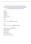 NUR 2755 MDC 4 Final Exam Study Guide Questions And Correct Answers &lpar;Verified Answers&rpar; Already Graded A&plus; &vert; New 2026 Update &vert; Rasmussen University