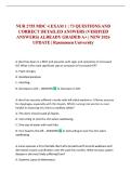 NUR 2755 MDC 4 EXAM 1 &vert; 73 QUESTIONS AND CORRECT DETAILED ANSWERS &lpar;VERIFIED ANSWERS&rpar; ALREADY GRADED A&plus; &vert; NEW 2026 UPDATE &vert; Rasmussen University