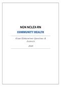 NGN NCLEX-RN &lpar;Community Health&rpar; Exam Elaborations Qns & Ans 2026&period;