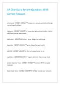 AP Chemistry Review Questions With Correct Answers&period;