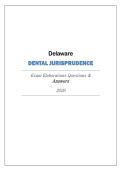Delaware Dental Jurisprudence Exam Elaborations 2026 - With Solutions&period;