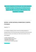 WGU D570 COGNITIVE PSYCHOLOGY OA EXAM 2026&sol;2027 &vert; Complete Test Bank 120 Questions & Verified Answers &vert; Aligned with WGU Curriculum & APA Standards &vert; Pass Guaranteed - A&plus; Graded&NewLine;&NewLine;
