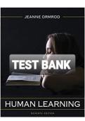 Test Bank For Human Learning 7th Edition By Jeanne Ormrod 2025&sol; 2026