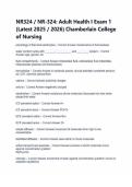 NR324 &sol; NR-324&colon; Adult Health I Exam 1 &lpar;Latest 2025 &sol; 2026&rpar; Chamberlain College of Nursing