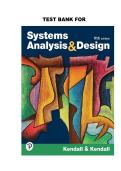 Test Bank Systems Analysis And Design 11th Edition Kendall Kendall 2025&sol; 2026