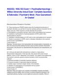NSG552 &sol; NSG 552 Exam 1&colon; Psychopharmacology &ndash; Wilkes University Actual Exam 2026&sol;2027 Complete Questions & Rationales &vert; Psychiatric Meds &vert; Pass Guaranteed - A&plus; Graded