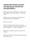 CERTIFIED PARAOPTOMETRIC EXAM FINAL&NewLine;TEST PAPER 2026 FULL QUESTIONS AND&NewLine;SOLUTIONS VERIFIED A&plus;