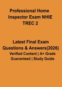 Professional Home Inspector Exam &lpar;NHIE & TREC&rpar; Complete Study Guide & Practice Questions PDF