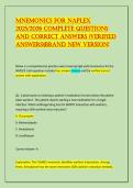 MneMonics for nAPLeX &NewLine;2025&sol;2026 coMPLete Questions &NewLine;And correct Answers &lpar;Verified &NewLine;Answers&rpar;&vert;BrAnd new Version&excl;