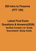 SDI Intro to Firearms &lpar;FFT 100&rpar; Study Guide &ndash; Firearms Fundamentals Training Practice Questions & Revision Notes &lpar;PDF&rpar;